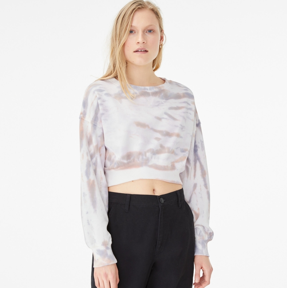 Aeropostale Tie-Dye Cropped Crew Sweatshirt Size XL